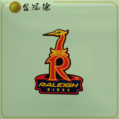 定制鳳凰牌自行車(chē)商(shāng)标彩色印刷動物(wù)形狀金屬logo标牌标貼定做